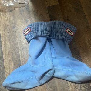 Hunter Blue Fleece Boot Socks